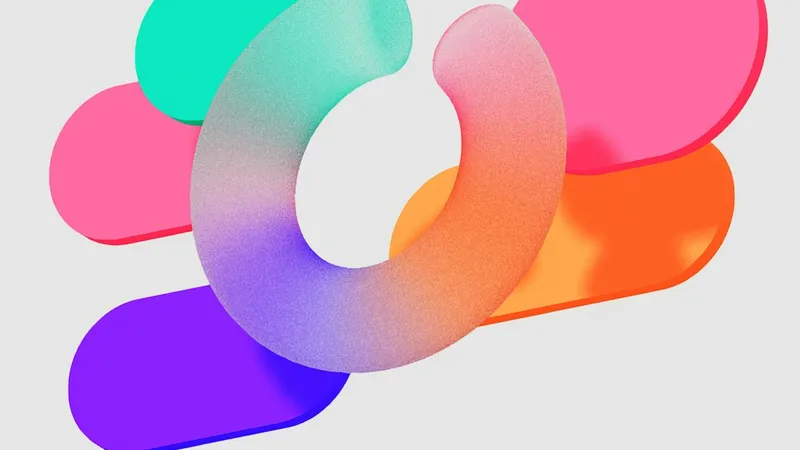 Abstrakte farbige Gradient-Formen – Symbolbild für moderne Webdesign-Trends 2026